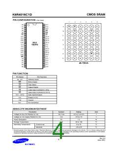 浏览型号K6R4008V1D-TI10的Datasheet PDF文件第4页