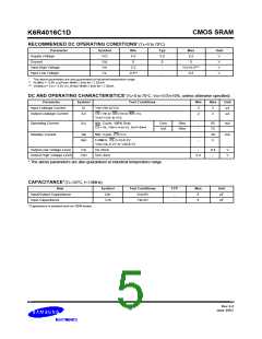 浏览型号K6R4008V1D-TI10的Datasheet PDF文件第5页