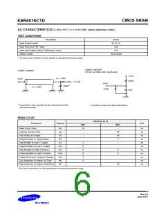 浏览型号K6R4008V1D-TI10的Datasheet PDF文件第6页