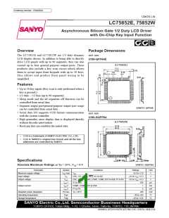 浏览型号LC75852的Datasheet PDF文件第1页