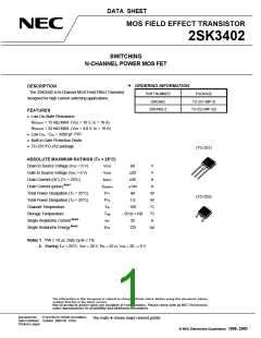 浏览型号2SK3402的Datasheet PDF文件第1页