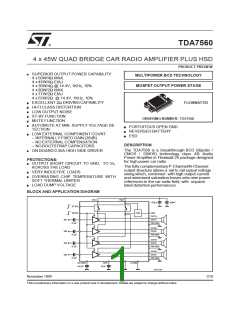 浏览型号TDA7560的Datasheet PDF文件第1页