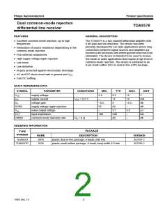 浏览型号TDA8579的Datasheet PDF文件第2页