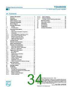 浏览型号TDA8920BJ的Datasheet PDF文件第34页