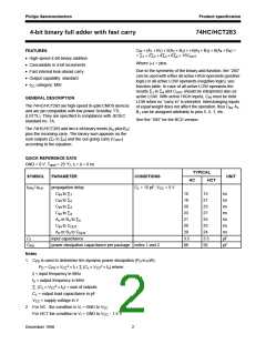 浏览型号74HC283的Datasheet PDF文件第2页