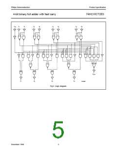 浏览型号74HC283的Datasheet PDF文件第5页