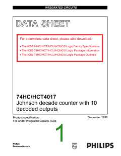 浏览型号74HC4017的Datasheet PDF文件第1页