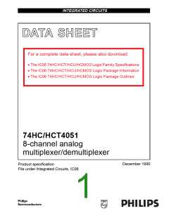 浏览型号74HC4051D的Datasheet PDF文件第1页