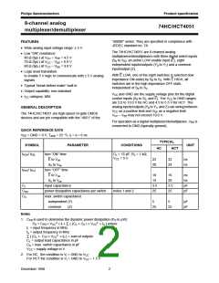 浏览型号74HC4051N的Datasheet PDF文件第2页