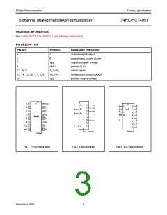 浏览型号74HC4051D的Datasheet PDF文件第3页