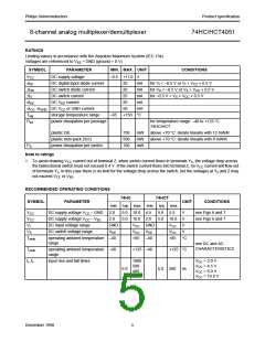 浏览型号74HC4051N的Datasheet PDF文件第5页