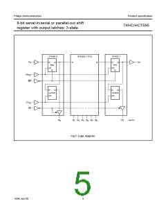 浏览型号74HC595D的Datasheet PDF文件第5页
