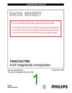 浏览型号74HC85的Datasheet PDF文件第1页