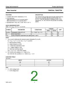 浏览型号74HCT04N的Datasheet PDF文件第2页