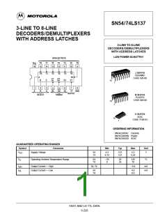 浏览型号74LS137的Datasheet PDF文件第1页