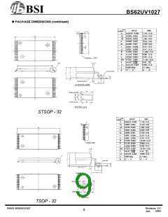 浏览型号BS62UV1027STC的Datasheet PDF文件第9页
