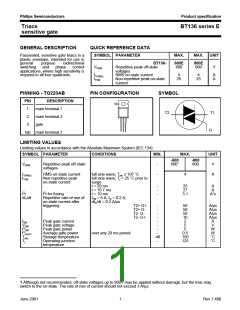 浏览型号BT136-500E的Datasheet PDF文件第1页