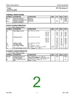 浏览型号BT136-500E的Datasheet PDF文件第2页