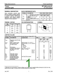 浏览型号BT136S-800E的Datasheet PDF文件第1页