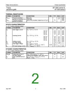 浏览型号BT136S-800E的Datasheet PDF文件第2页