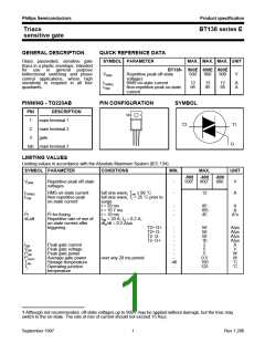 浏览型号BT138-600E的Datasheet PDF文件第1页