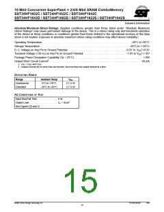 浏览型号SST34HF1682S-70-4E-B1SE的Datasheet PDF文件第15页