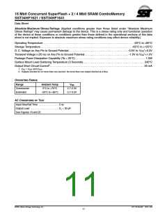 浏览型号SST34HF1621-70-4C-LFP的Datasheet PDF文件第11页