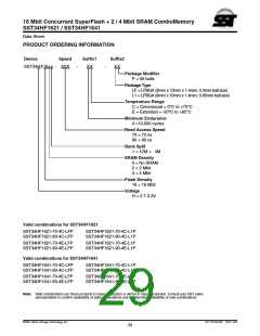 浏览型号SST34HF1621-70-4C-LFP的Datasheet PDF文件第29页