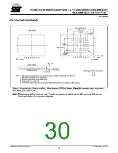 浏览型号SST34HF1621-70-4C-LFP的Datasheet PDF文件第30页