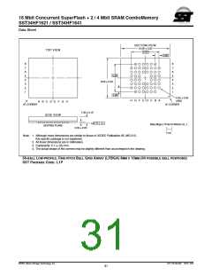 浏览型号SST34HF1621-70-4C-LFP的Datasheet PDF文件第31页