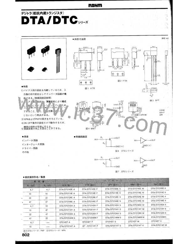 DTC124EK (ROHM) PDF技术资料下载DTC124EK 供应信息IC Datasheet 数据