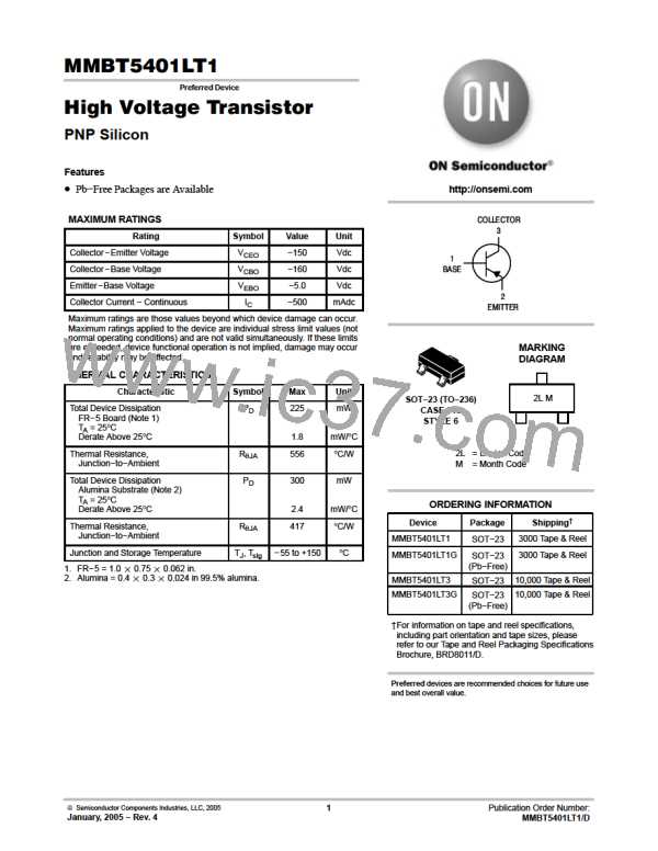 MMBT5401LT1G图片预览