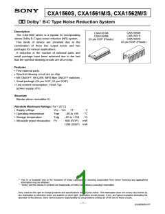 浏览型号CXA1561S的Datasheet PDF文件第1页