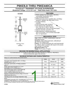 浏览型号P6KE400A的Datasheet PDF文件第1页