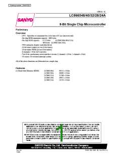 浏览型号LC866540A的Datasheet PDF文件第1页