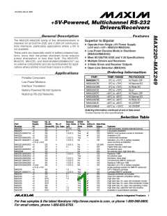 浏览型号MAX233ACWP的Datasheet PDF文件第1页