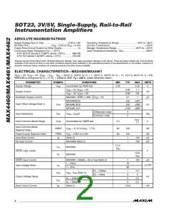 浏览型号MAX4462HEUT-T的Datasheet PDF文件第2页