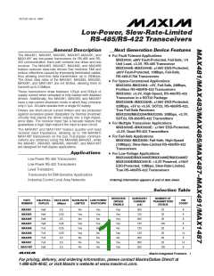 浏览型号MAX487CSA的Datasheet PDF文件第1页