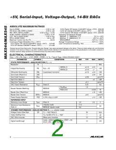 浏览型号MAX544BESA的Datasheet PDF文件第2页