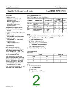 浏览型号74AHCT125的Datasheet PDF文件第2页