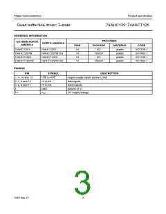 浏览型号74AHCT125的Datasheet PDF文件第3页