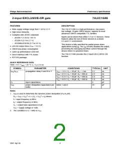 浏览型号74LVC1G86的Datasheet PDF文件第2页