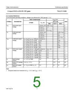 浏览型号74LVC1G86的Datasheet PDF文件第5页