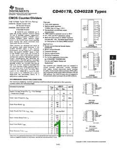 浏览型号CD4017BE的Datasheet PDF文件第1页