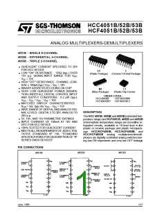 浏览型号HCF4052的Datasheet PDF文件第1页