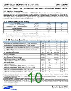 浏览型号K4H511638C-UCA2的Datasheet PDF文件第10页