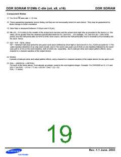 浏览型号K4H511638C-UCA2的Datasheet PDF文件第19页
