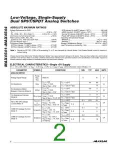 浏览型号MAX4544EUT-T的Datasheet PDF文件第2页