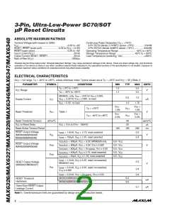 浏览型号MAX6348XR40-T的Datasheet PDF文件第2页