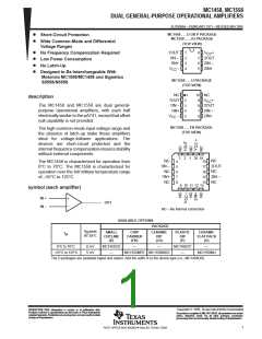 浏览型号MC1458P的Datasheet PDF文件第1页